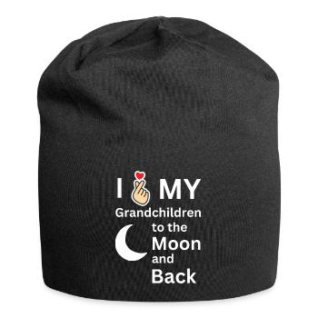 J’adore le cadeau de la famille de mes petits-enfants - Bonnet en jersey - noir - Devant