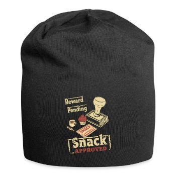 Snack Approved Vintage Stempel - Jersey-Beanie - Schwarz - Vorne