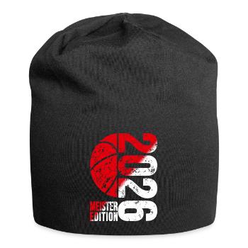 Basketball Meister Edition 2026 in rot und weiß - Jersey-Beanie - Schwarz - Vorne