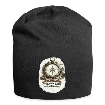 Stay On Your Own Path | Compass Design - Jersey-Beanie - Schwarz - Vorne