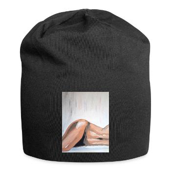 Impressionist Nude Lying Down - Jersey Beanie - black - Front