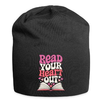 Read Your Heart Out Book Retro - Jersey Beanie - black - Front