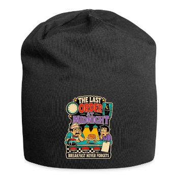 Last order at midnight – Diner Humor - Jersey Beanie - black - Front