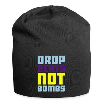 drop beats not bombs - Jersey Beanie - black - Front