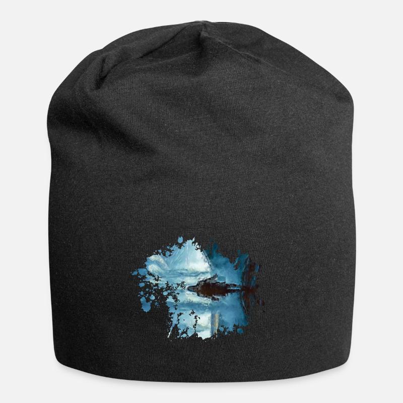Wasserfall - Jersey-Beanie - Schwarz