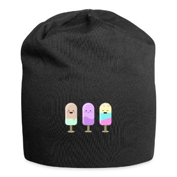 Kawaii Ice Cream - Jersey Beanie - black - Front