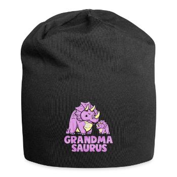 Grandma-Saurus Familien Dino Dinosaurier Spruch - Jersey-Beanie - Schwarz - Vorne