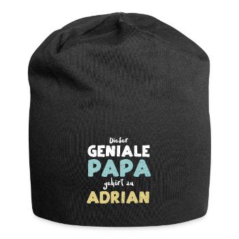 Dieser Geniale Papa Gehört Zu Ad... - Jersey-Beanie - Schwarz - Vorne