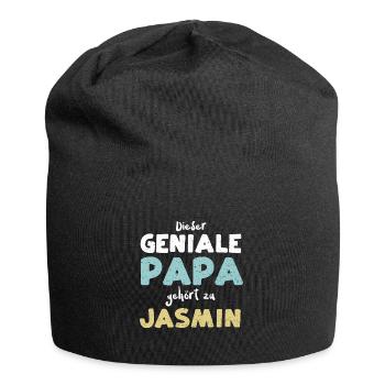 Dieser Geniale Papa Gehört Zu Ja... - Jersey-Beanie - Schwarz - Vorne