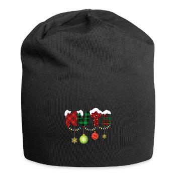 Nüsse Kastanien Weihnachtspaare Passen - Jersey-Beanie - Schwarz - Vorne