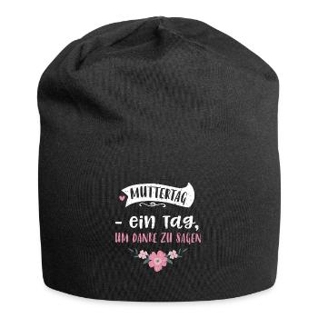 Fête des mères - une journée pour dire merci... - Bonnet en jersey - noir - Devant