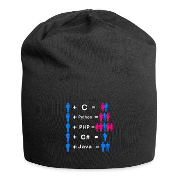 Programmierer - Jersey-Beanie - Schwarz - Vorne