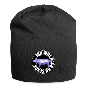 Ich will Hack du Spack - Jersey-Beanie - Schwarz - Vorne