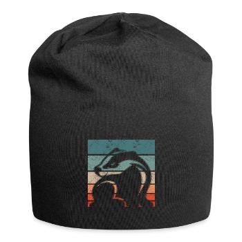 Retro Honigdachs Vintage Honigdachs - Jersey-Beanie - Schwarz - Vorne