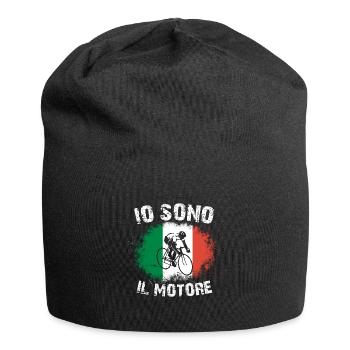 Spruch Fahrrad - Der Motor bin ich - Jersey-Beanie - Schwarz - Vorne
