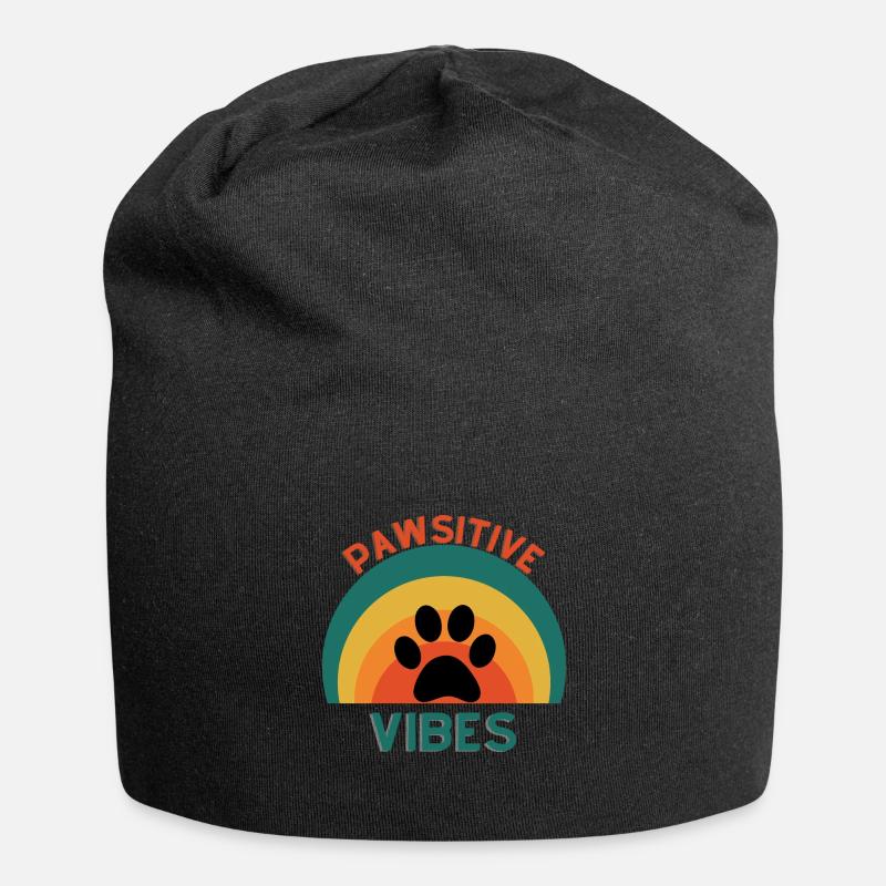 Pawsitive Vibes - Bonnet en jersey - noir
