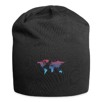 World map colorful - Jersey Beanie - black - Front