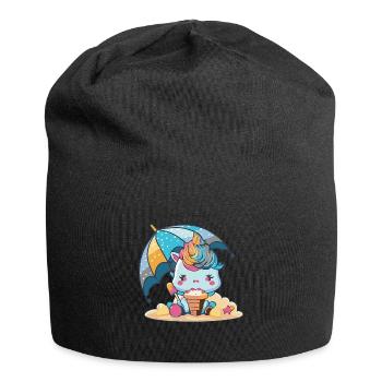 Plaisir de la crème glacée - rafraîchissant différent - Bonnet en jersey - noir - Devant
