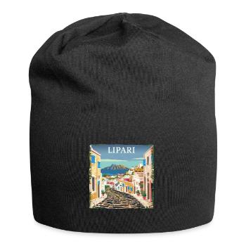 Lipari Italy: Dream Beach Summer Vacation - Jersey Beanie - black - Front