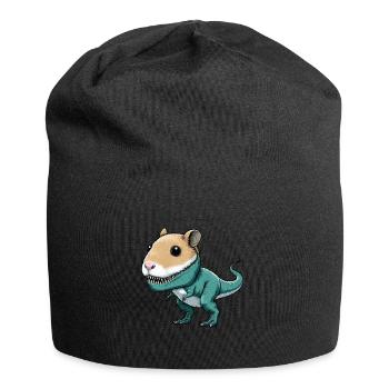 Dino-Hamster Fusion: Fabelwesen Abenteuer - Jersey-Beanie - Schwarz - Vorne