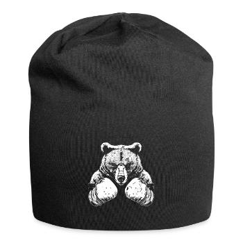 Grizzly Bear Boxing Fighter MMA - Jersey Beanie - black - Front