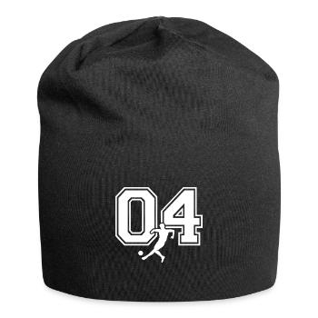 Soccer Number 04 Soccer Player - Jersey Beanie - black - Front