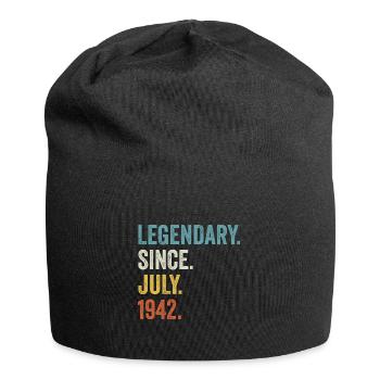 80 Years Old Legendary Since July 1942 80th - Jersey Beanie - black - Front