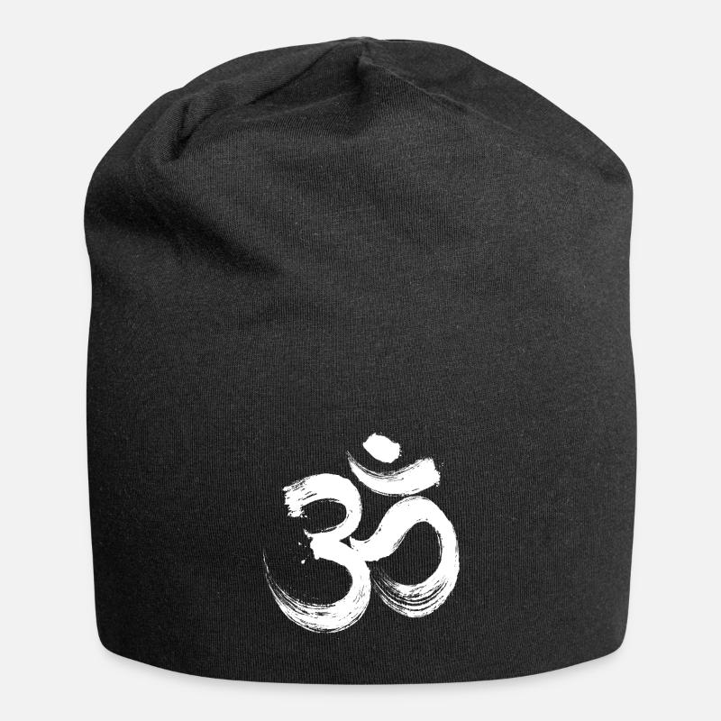 Om signe blanc - Bonnet en jersey - noir