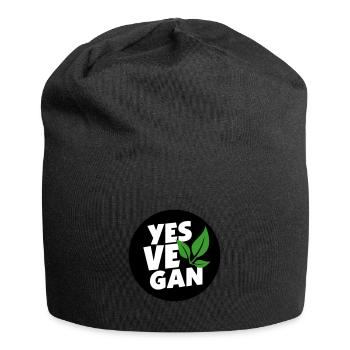 Yes Vegan / Yes ve gan (3c) - Bonnet en jersey - noir - Devant