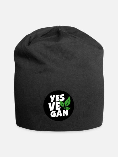 Yes Vegan / Yes ve gan (3c) - Jersey Beanie - black
