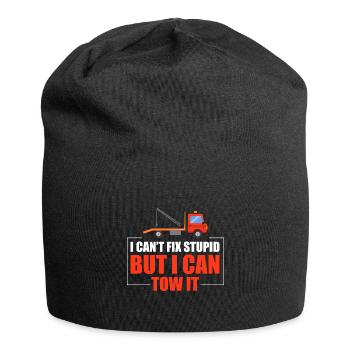 Abschleppwagen Abschleppdienst Abschlepper - Jersey-Beanie - Schwarz - Vorne