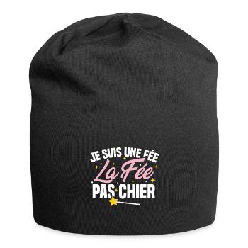 Je suis une fée la fée pas chier - Bonnet en jersey - noir - Devant