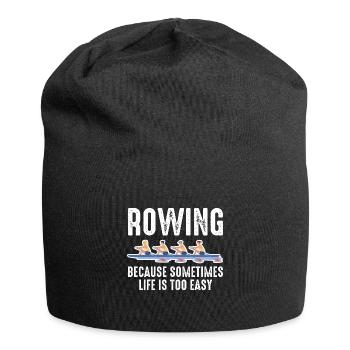 Rowing Because Sometimes Life Is Too Easy - Jersey Beanie - black - Front