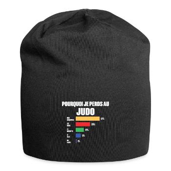 Judo-Trikot Ich kann nicht Ich habe Judo - Jersey-Beanie - Schwarz - Vorne
