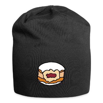 Beignets berlinois Confitures Glaçage - Bonnet en jersey - noir - Devant
