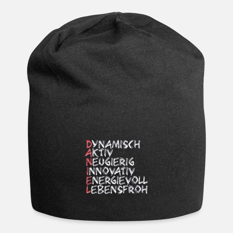 Daniel - Jersey-Beanie - Schwarz