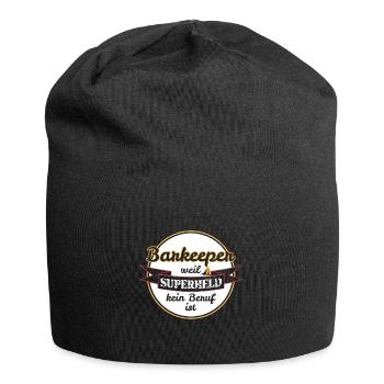 Barkeeper weil Superheld kein Beruf ist - Jersey-Beanie - Schwarz - Vorne