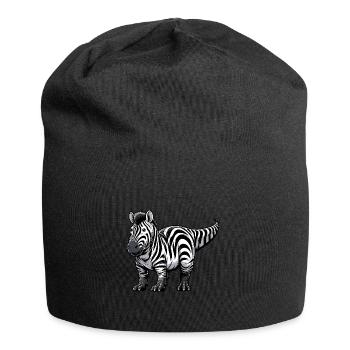 Brontosaure Zebra Fusion : Fantastique - Bonnet en jersey - noir - Devant