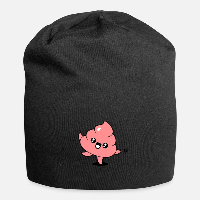 Emoji caca danse - Bonnet en jersey - noir