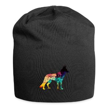 Beau chien - chien coloré - Bonnet en jersey - noir - Devant
