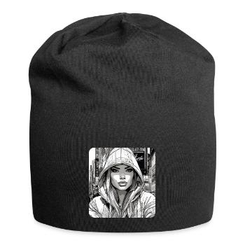 Cool Girl Graffiti Hip Hop Rap Skater Music - Bonnet en jersey - noir - Devant