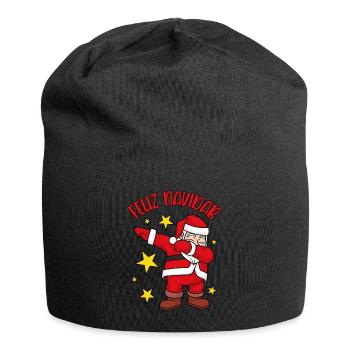 Feliz Navidad Dabbing Weihnachtsmann Feliz NaviDAB - Jersey-Beanie - Schwarz - Vorne