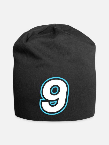 9 Zahl symbol - Jersey-Beanie - Schwarz