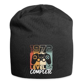50 Anniversaire Né 1972 Niveau 50 Complet - Bonnet en jersey - noir - Devant