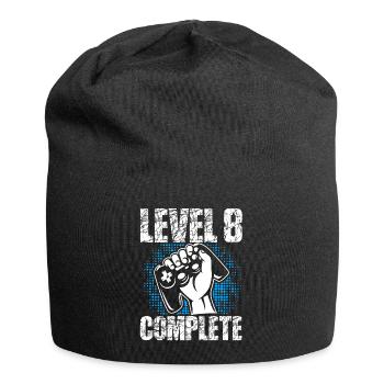 Level 8 Complete Geburtstagsgeschenk 8 Jahre Gamer - Jersey-Beanie - Schwarz - Vorne