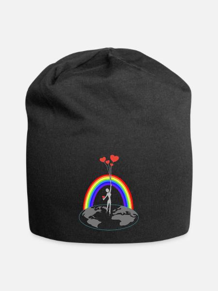 Liebe macht frei - Jersey-Beanie - Schwarz