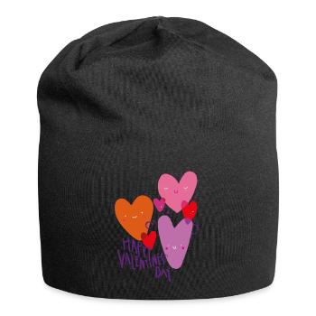 Love black - Jersey Beanie - black - Front