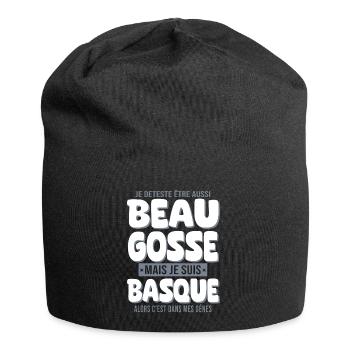 Beau gosse Basque cadeau homme basquais - Bonnet en jersey - noir - Devant