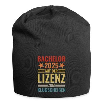 Bachelor 2025 mit der Lizenz zum Klugscheißen - Jersey-Beanie - Schwarz - Vorne