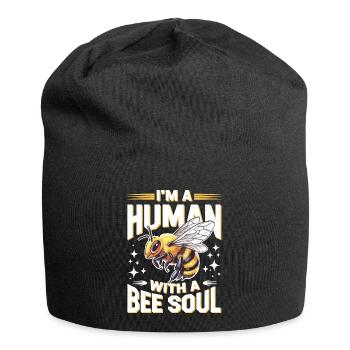 abeille abeille apicultrice abeille abeille - Bonnet en jersey - noir - Devant